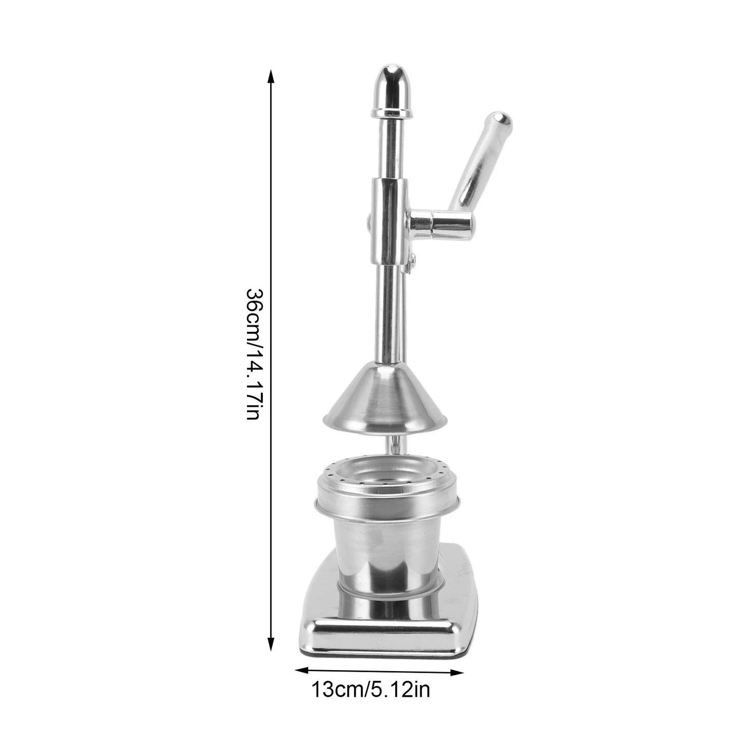 Citrus Squeezer Manual Orange Squeezer 304 Stainless Steel Food Grade Minimalist Compact Ergonomic Rubber Handle Fruit Presser