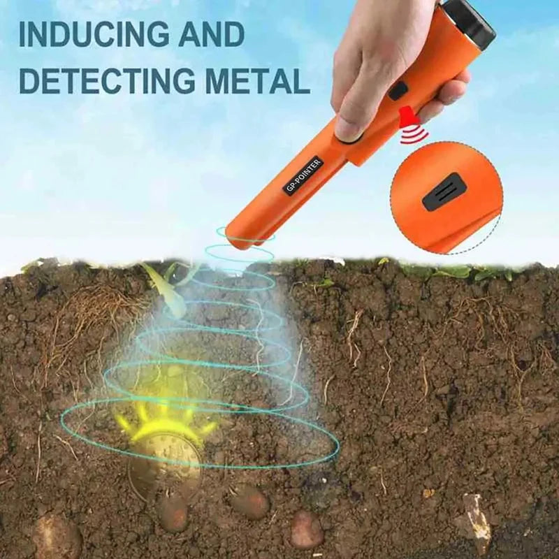 Metal Detector Outdoor Adventure Handheld Metal Detector Pinpointer   Finder Waterproof 360° Side Scan Metal Detector Rod