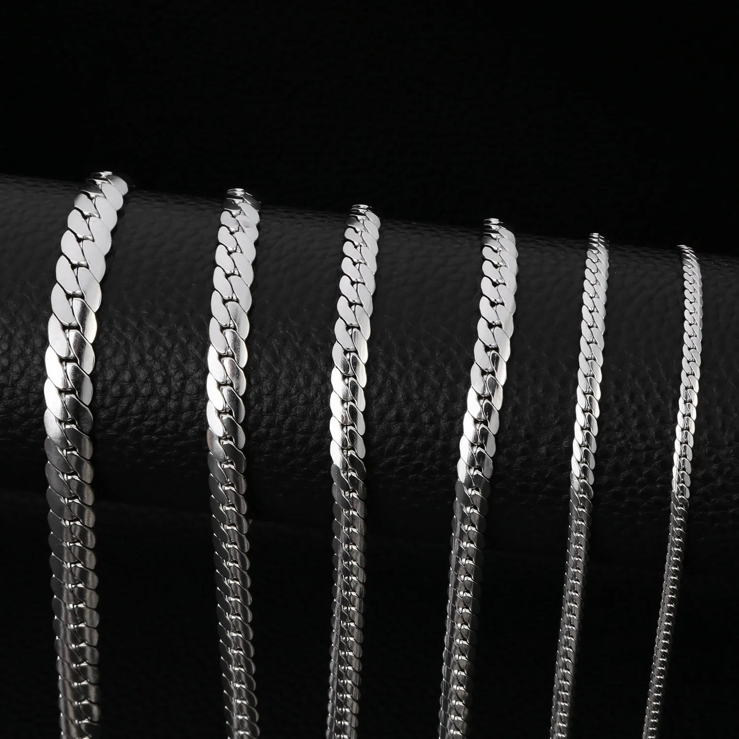 3-8MM Width Stainless Steel Chain Necklace For Men Women Gold Color High Quality Waterproof Choker Hip Hop Jewelry Gift