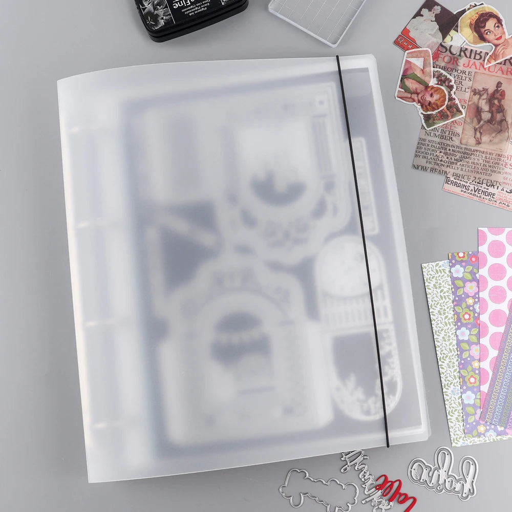 A4 Die Storage Book Binder 1/2/3/4 Page Protectors Pockets Inserts Organizer for Stamps Dies Stencil Storage Bag 2024 New