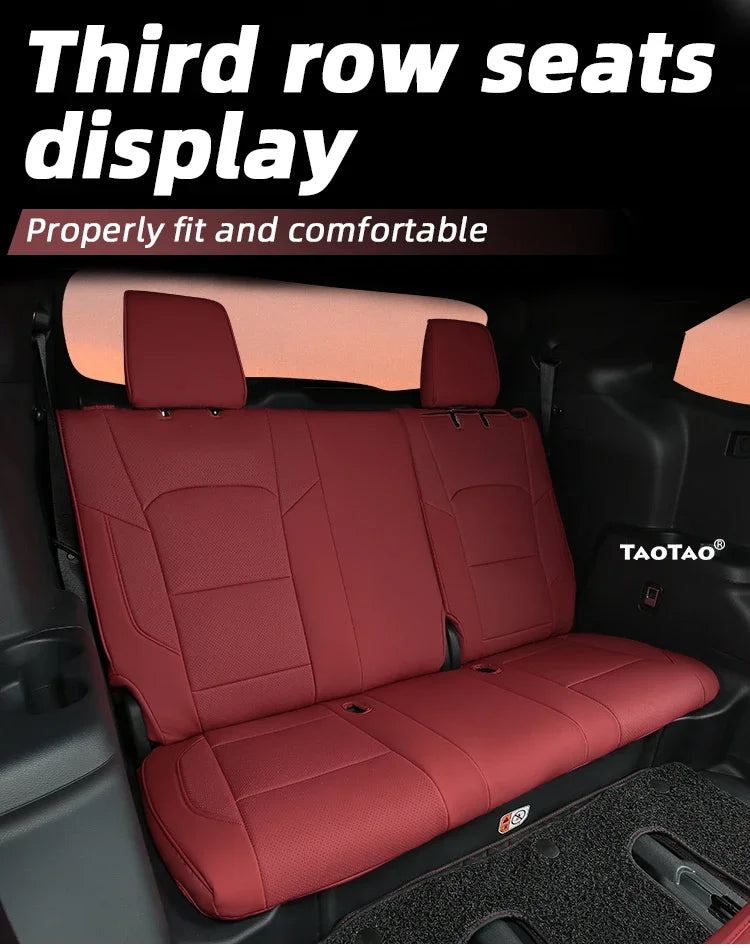 Custom Fit Highlander Car Seat Covers for Select Toyota Highlander Full Set Three-Row Second Row 2020 2021 2022 2023 2024