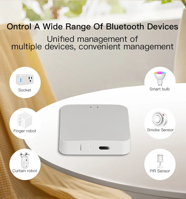 Smart Tuya Zigbee Bluetooth Mesh Hub Multi-mode Gateway Wireless Plug in Hub Bridge Support Home Linkages Alexa Google Voice