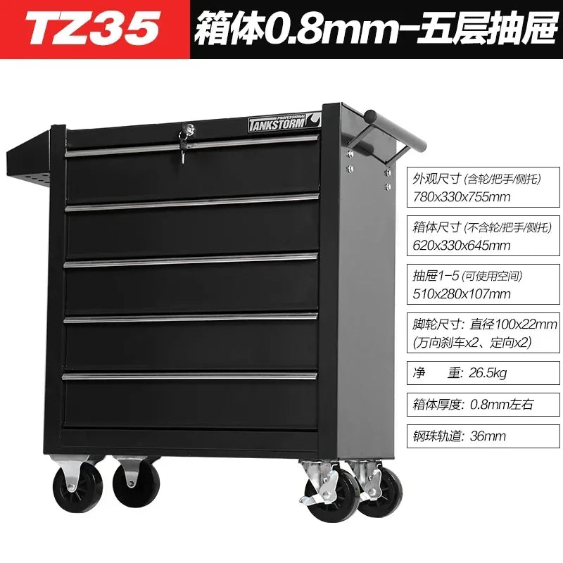 Garage Trolley Tools Cabinet Garage Organizer Storage Box Workshop Tool Cart Accessories Carro De Herramientas Tools Packaging