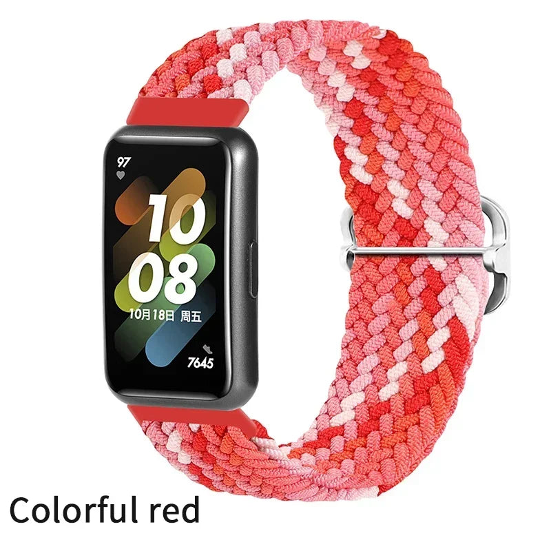 Strap For Huawei Band 7 Adjustable Elastic Nylon Braided Strap Men Women Replacement Bracelet Wristband For Huawei Band 7