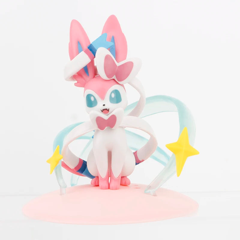 New 4pcs/set Pokemon Pikachu Sylveon Togepi Piplup Figure Toys 8-10cm