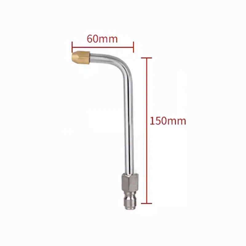 25°/90°/U High Pressure Washer Extension Wand With 1/4 Quick Connector Lance Spear With CurvedHead Rod Cleaning Tool for car