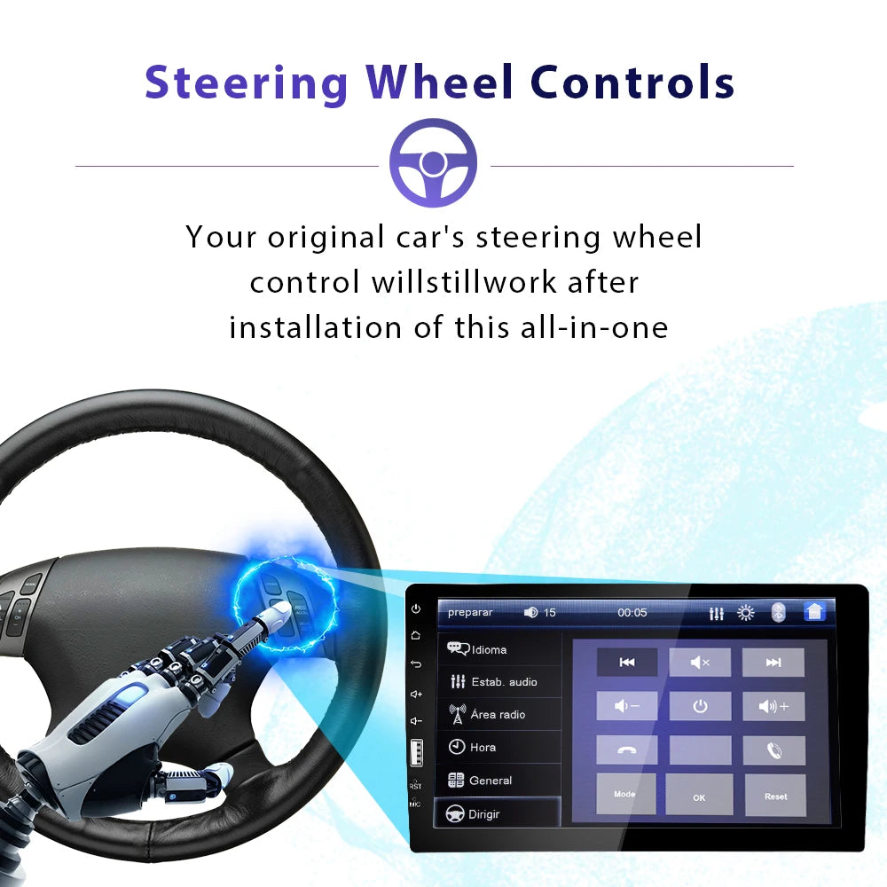 Podofo 1 din Car Radio HD Autoradio Multimedia Player Touch Screen Car Stereo MP5 FM Bluetooth USB Camera Car 1 Din Player
