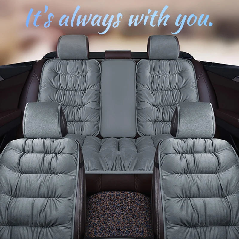 SEAMETAL Car Warm Seat Cover for Winter Thicken Soft Plush Seat Cushion Auto Protector Pad Universal for Suv Pick-Up Truck Sedan