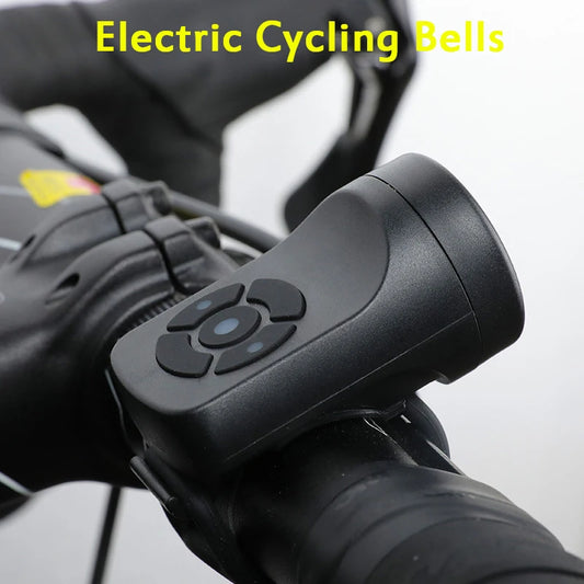 120DB Bicycle Motorcycle Electric Bell Horn 4 Modes Road Mountain Bicycle Bell USB Rechargeable Bike Safety Warning Alarm