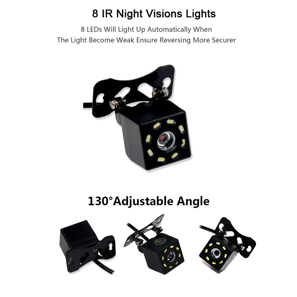 Car Rear View Camera 12IR Night Vision Reversing Automatic Parking Monitor CCD IP68 Waterproof Wide Degree High-Definition Image