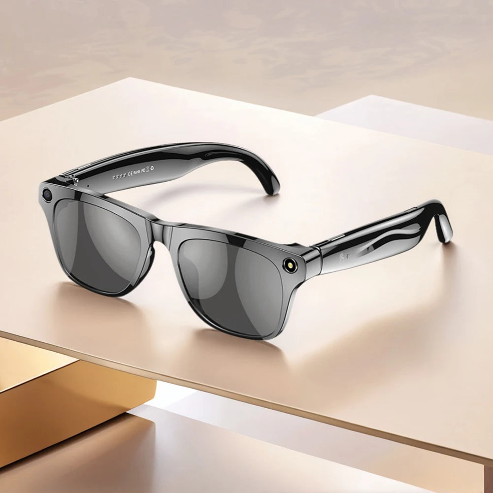 1080P HD AI Smart Glasses Chat GPT 100MP Camera Sunglasses Bluetooth Call 260Mah Battery Voice Assistant Control Smart Glasses