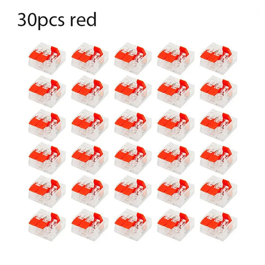 30 Pcs 32A Wire Connectors Compact Splice Connectors Quick Cable Connectors Light Terminal Connections