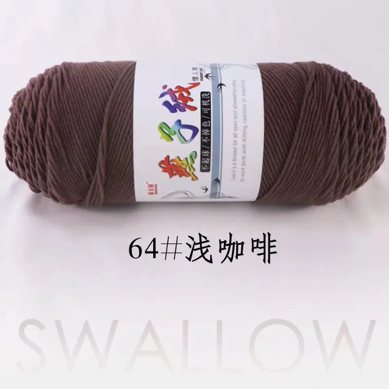 1Pc 200g Milk Cotton yarn for hand knitting Acrylic Crocheting Thread Yarn Crochet Doll sweater bag blanket slipper