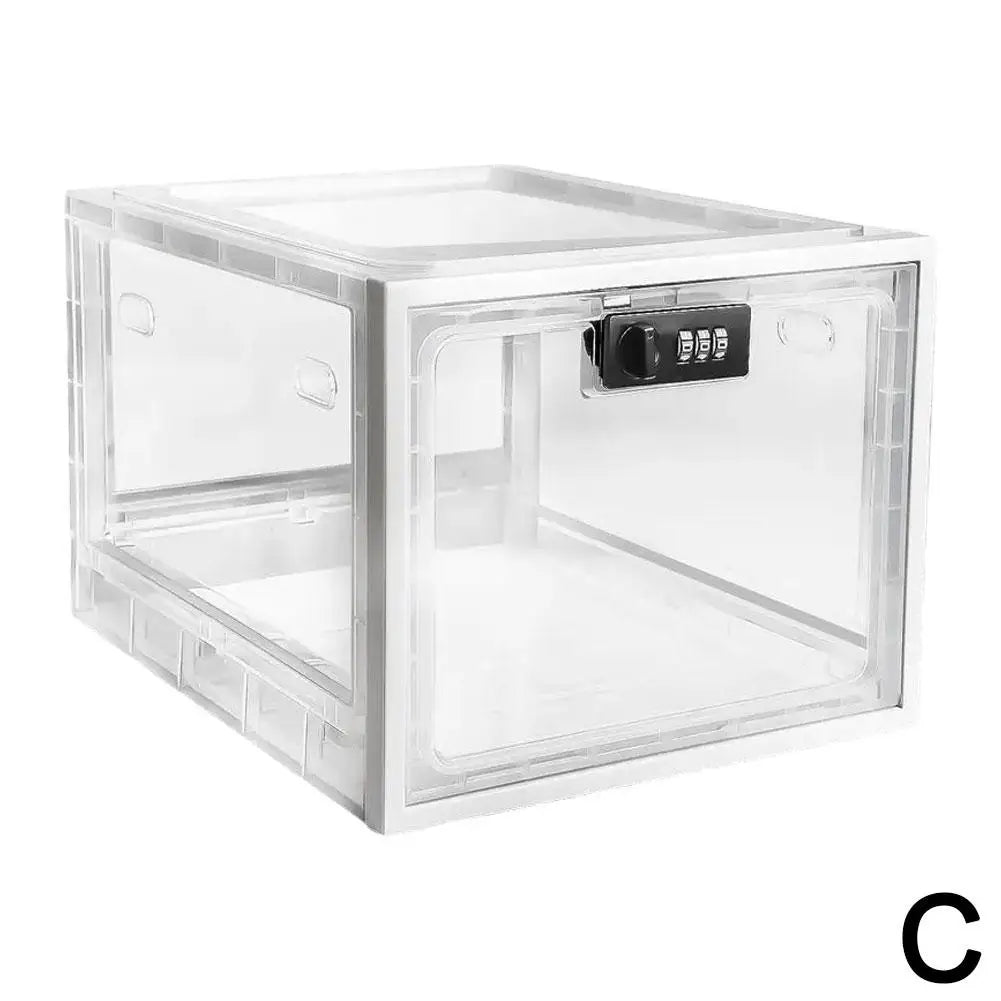 Refrigerator Food Transparent Storage Box With Combination Lock Medicine Box Compact Sanitary Mobile Phone Tablet Password Box