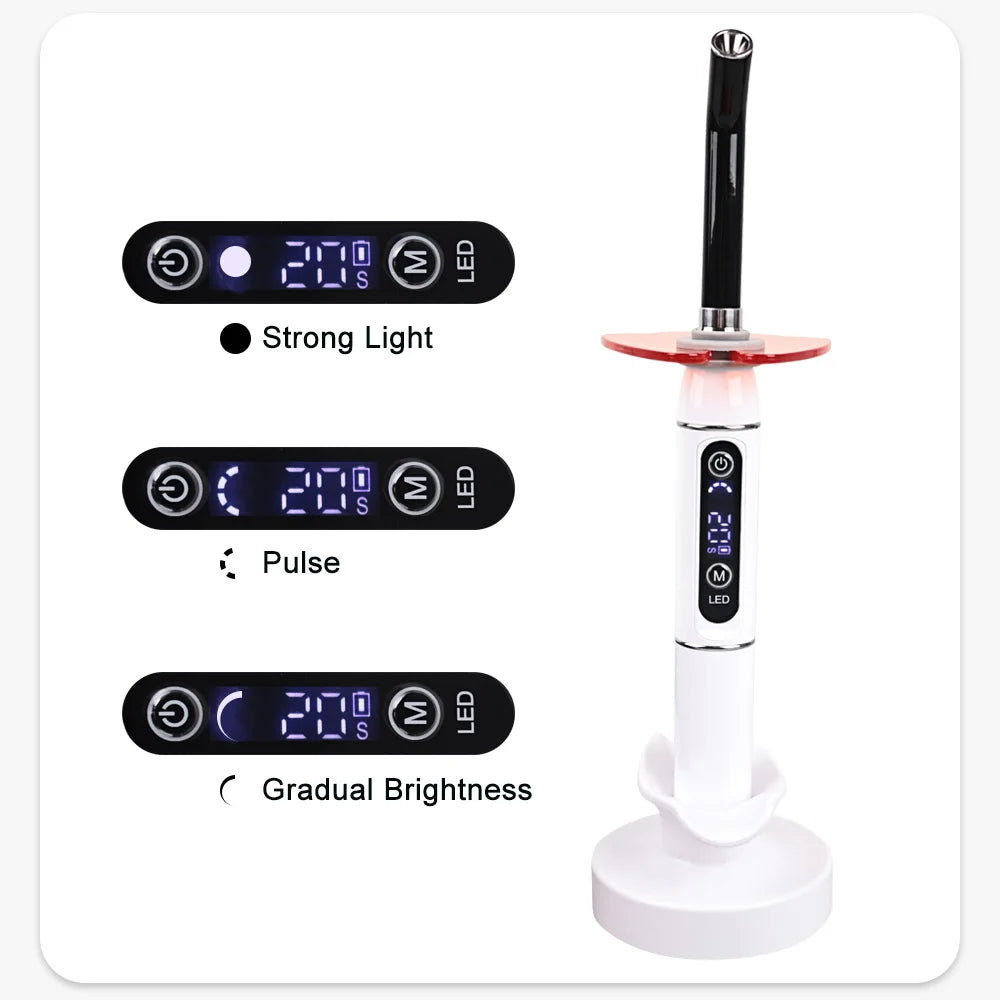 Dental Wireless LED Curing Light Curable Resin Oral Hygiene Cordless Device Led Dental Photopolymerizer Lamp Dentist Instrument
