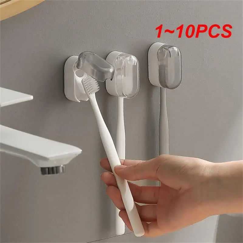 Wall-mounted Toothbrush Holder Bathroom Dust-proof Toothbrush Storage Rack Hanging Storage Household Toothpaste Holder