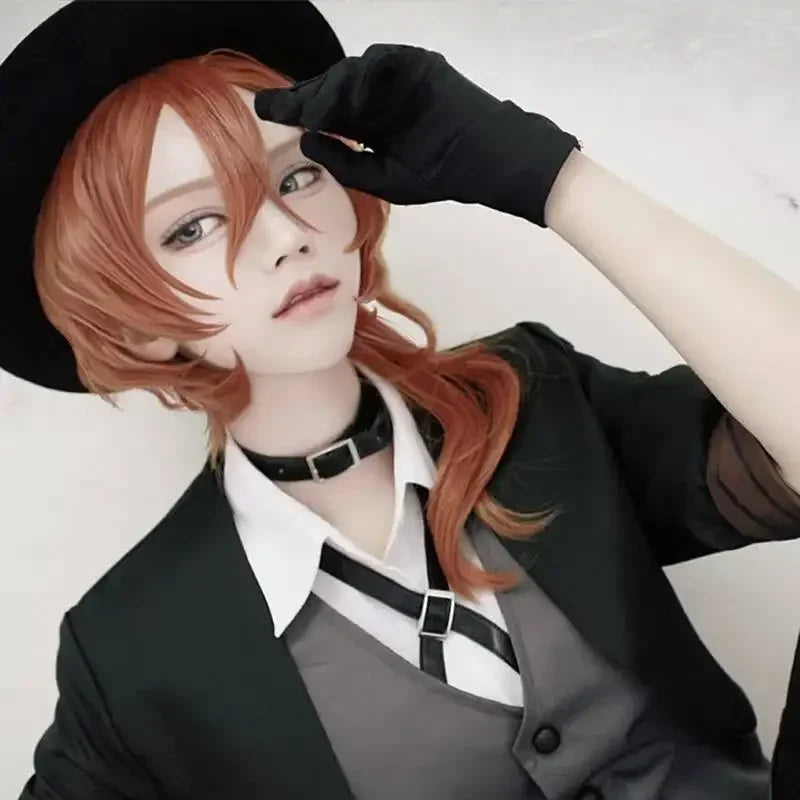 High Quality Anime Bungo Stray Dogs Chuya Nakahara Chuuya Cosplay Wig Heat Resistant Synthetic Hair Wigs