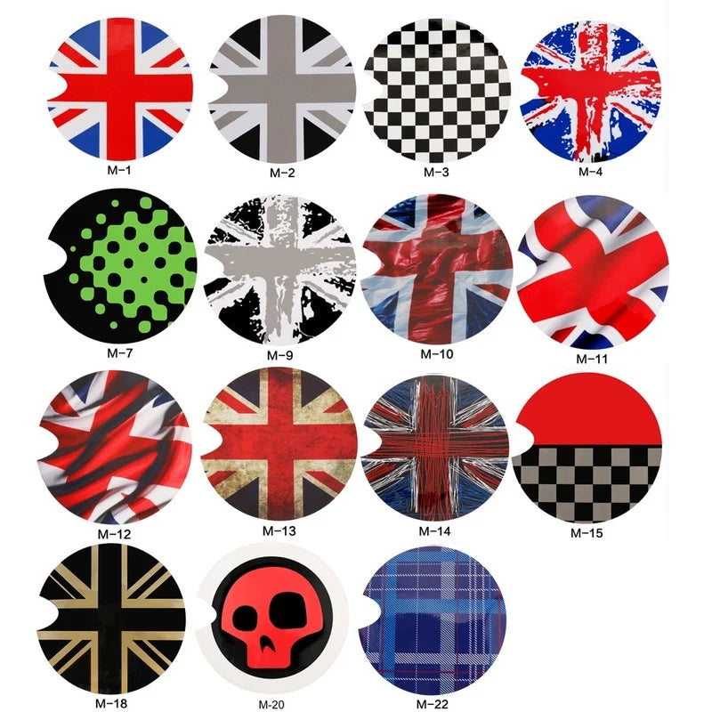 Gas Fuel Tank Cap Stickers Cover Car Sticker Decals  for Car Mini Cooper Clumban F55 F56 R55 R56 R60 R61 Car Styling 11CM