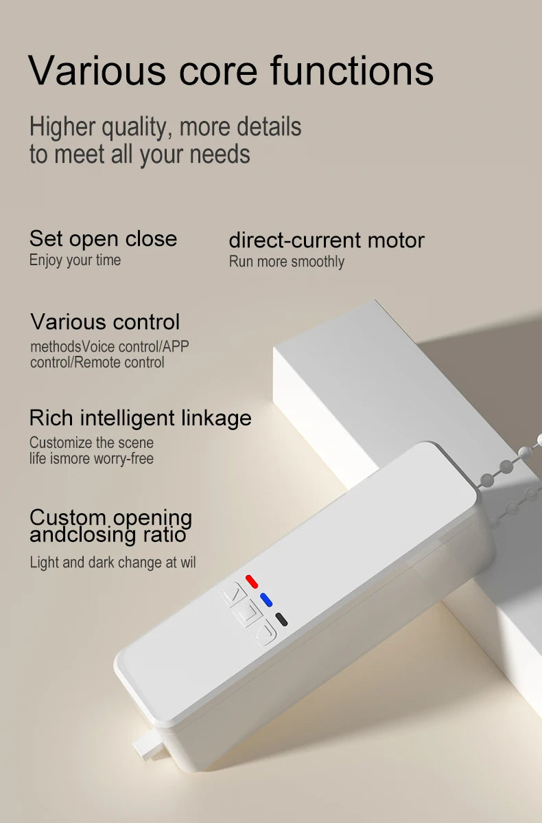 KEMEK Tuya Smart Wifi Blinds Motor Automatic Electric Roller Shade Controller App Control Works with Alexa Google Assistant