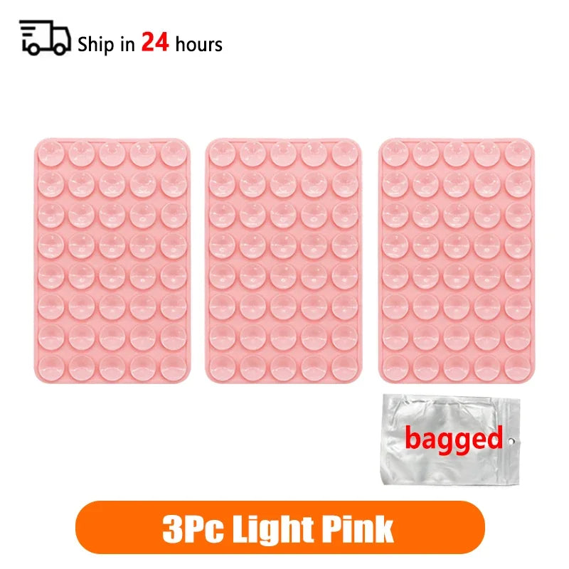 Double Sided Silicone Suction Cup Multicolor Strong Adhesive Stand For iPhone 11 12 13 14 15 16 Pro Max Detachable Phone Holder