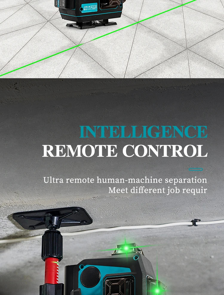 Makita 3D/4D Laser Level 12/16 Lines Horizontal And Vertical With Remote Control 8 Lines 360°Self-leveling Laser Levels Tools