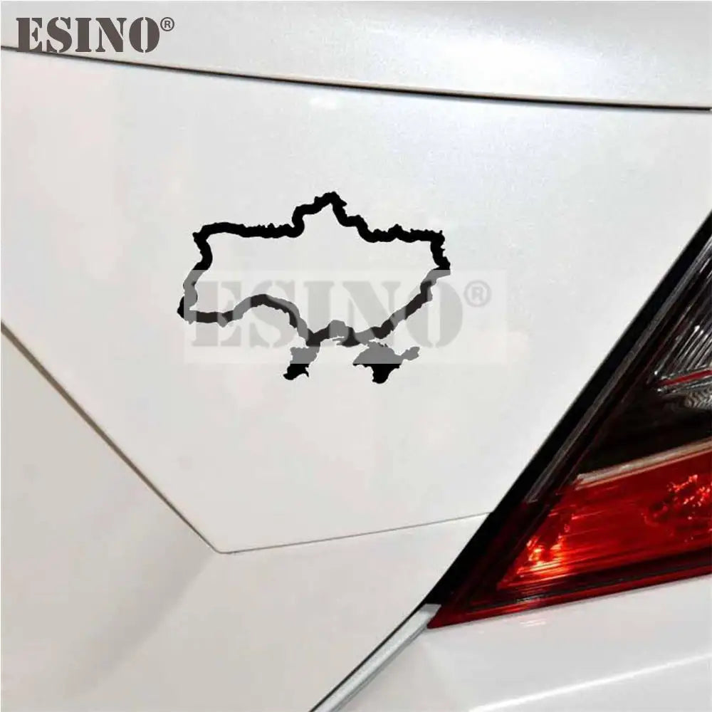 Car Styling Ukraine National Map Country Map PVC Waterproof Sticker Car Bumper Glass Body Creative Pattern Vinyl Decal