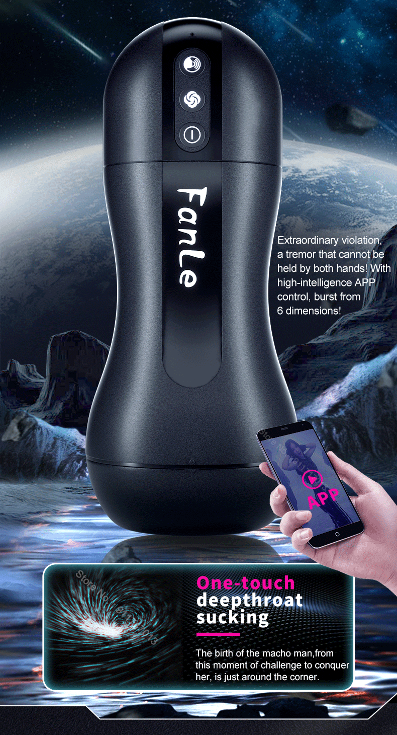 Bluetooth APP Remote Control Automatic Sucking Heated Male Masturbration Cup Blowjob Sex Machine Masturbator Toy Adult for Men