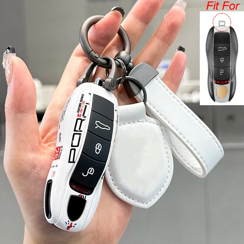 For Porsche Cayenne 718 MACAN Panamera 911 Macan Boxster Cayman Remote Multiple Painting Car Key Case Replace Cover Accessories