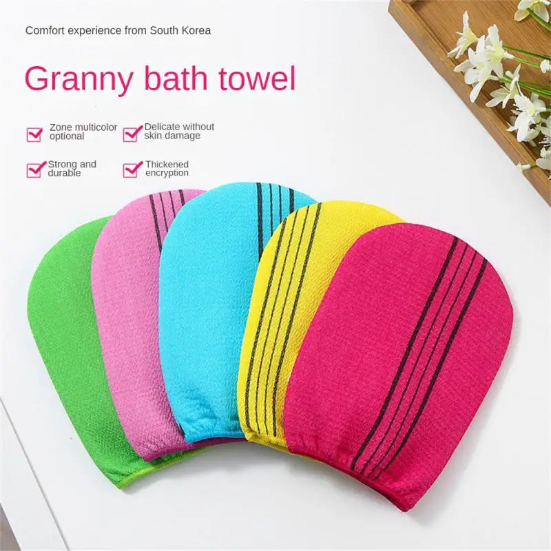 4/2/1PC Double-sided Towel Korean Exfoliating Bath Washcloth Body Scrub Shower Towel Portable For Adults Coarse Grain Brush