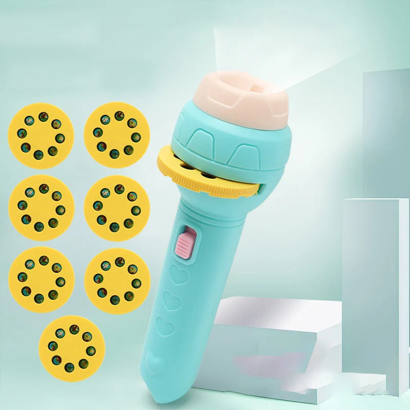 Flashlight Projector Torch Lamp Toy Cute Cartoon Creativity Toy Torch Lamp Flashlight Projector Toy Baby Sleeping Story Book ﻿