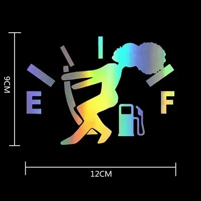 Fuel Tank Cap Cover High Gas Consumption Decal Fuel Gage Empty Vinyl Funny Car Stickers Scratch Paste Sticker