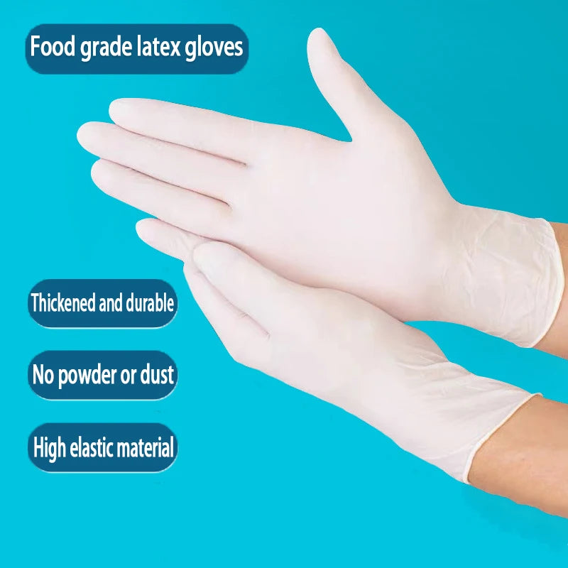 20/50/100/200/400/1000 pcs disposable white nitrile gloves, suitable for cleaning, nail art, and household kitchen tools