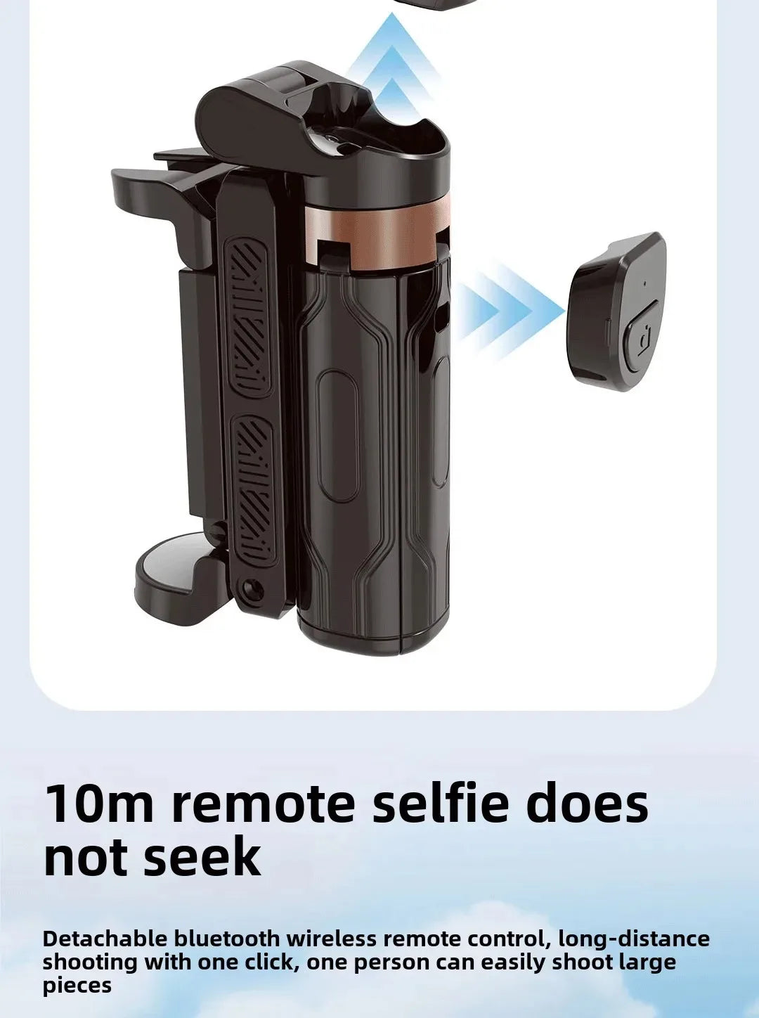 Super Mini Selfie Stick Portable Phone Holder Shooting Aid Versatile Integrated Design Bluetooth Remote For Live Broadcas