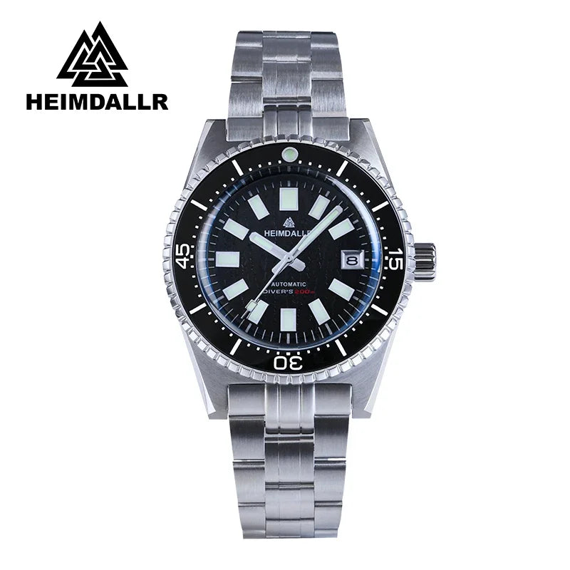 HEIMDALLR Men's Automatic Mechanical Wristwatch NH35 Ceramic Bezel Sapphire Crystal 200M Waterproof 316L Steel Original Watch