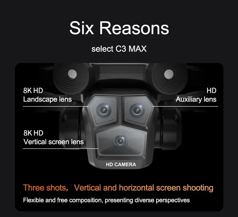 2024 M4 Drone 4K Aerial Photography With 5G WIFI MINI Dron Triple HD Camera Foldable RC Quadcopter FPV Height Hold Apron Sell