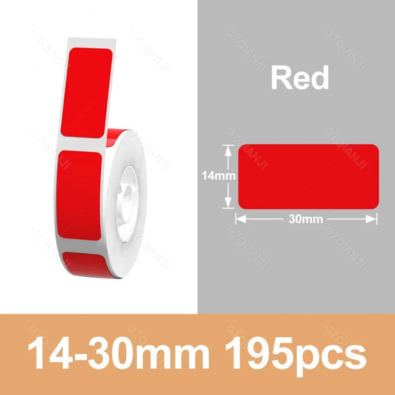 Niimbot D110 D11 Label printer paper Waterproof Anti-Oil Price Label Sticker Transparent Pure Color Label thermal Sticker Paper