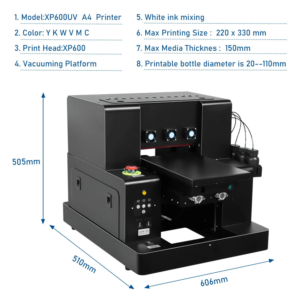 A4 UV Printer For Epson XP600 UV DTF Printing Machine For Wood Metal Acrylic Pen UV Printer UV DTF Sticker Printer impresora uv