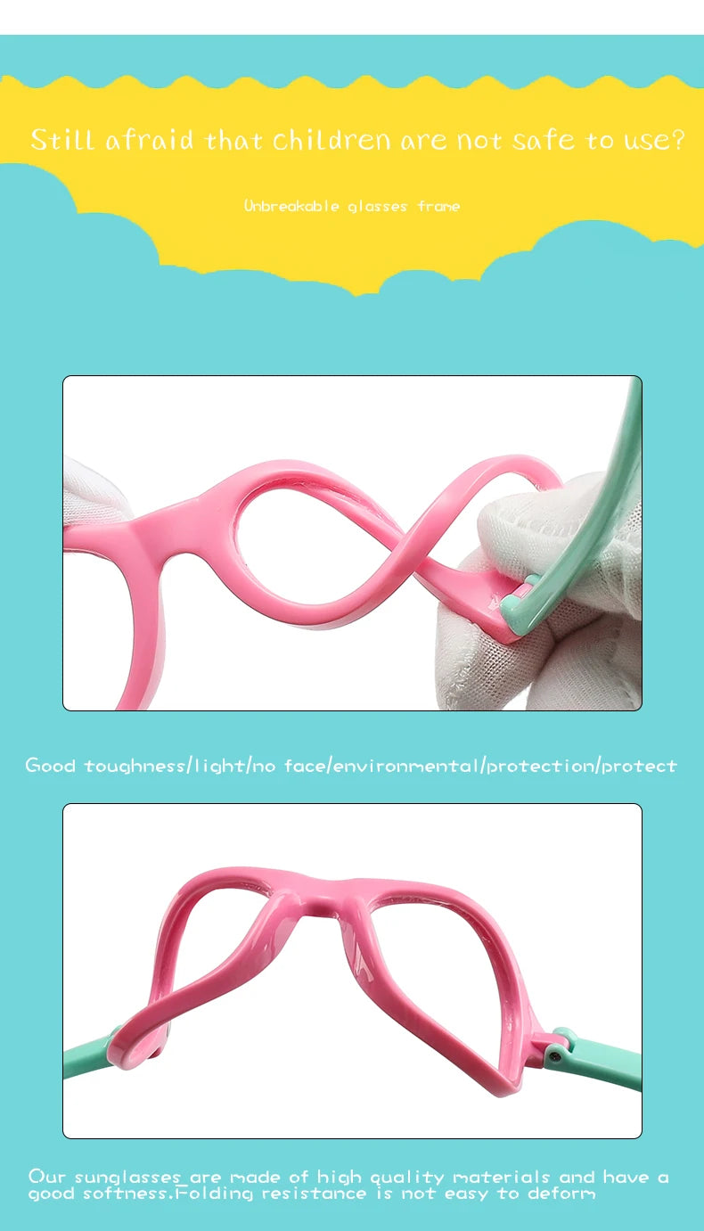 Baby Sunglasses with Glasses Box Boys Girls Outdoor Goggles Sun Glasses AC Lens Safety Glasses and Cases Gift for Kids