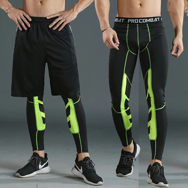 Clearance_Sports Fitness Trousers Men's Milk Silk Stretch Skinny Ultra-Thin Quick-Dry Running Basketball Training Leggings_Conti