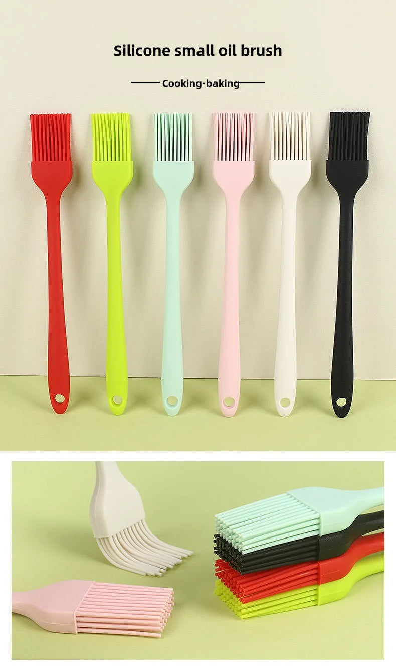 In Stock Silicone Integrated Small Size Oil Brush Barbecue Brush Household Lint-Free Baking Brush Pancake Oil Brush