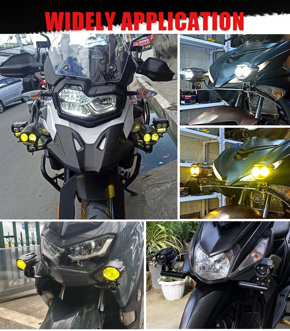 New Motorcycle 3inch Fog Lights 6000K 3500K LED Off Road Driving Light 20000LM Auxiliary Spot Work Lights for Truck Car ATV