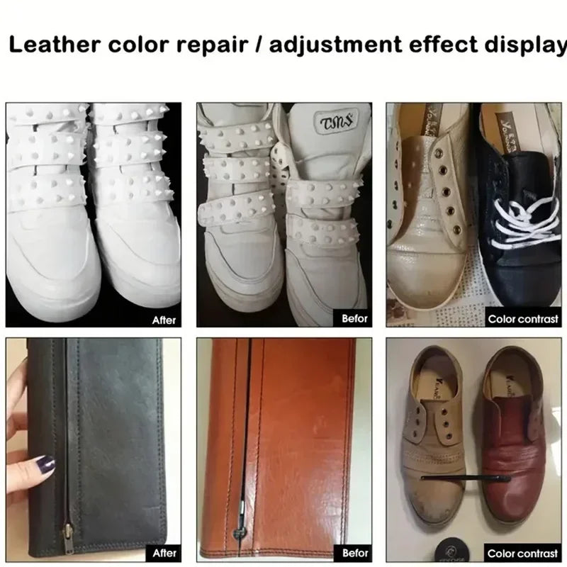 60g/Bottle Leather Coloring Pigment Dye Liquid Leather Repair Refurbish For Car Seat Bag Shoes Sneakers Leather Skin Care Crafts