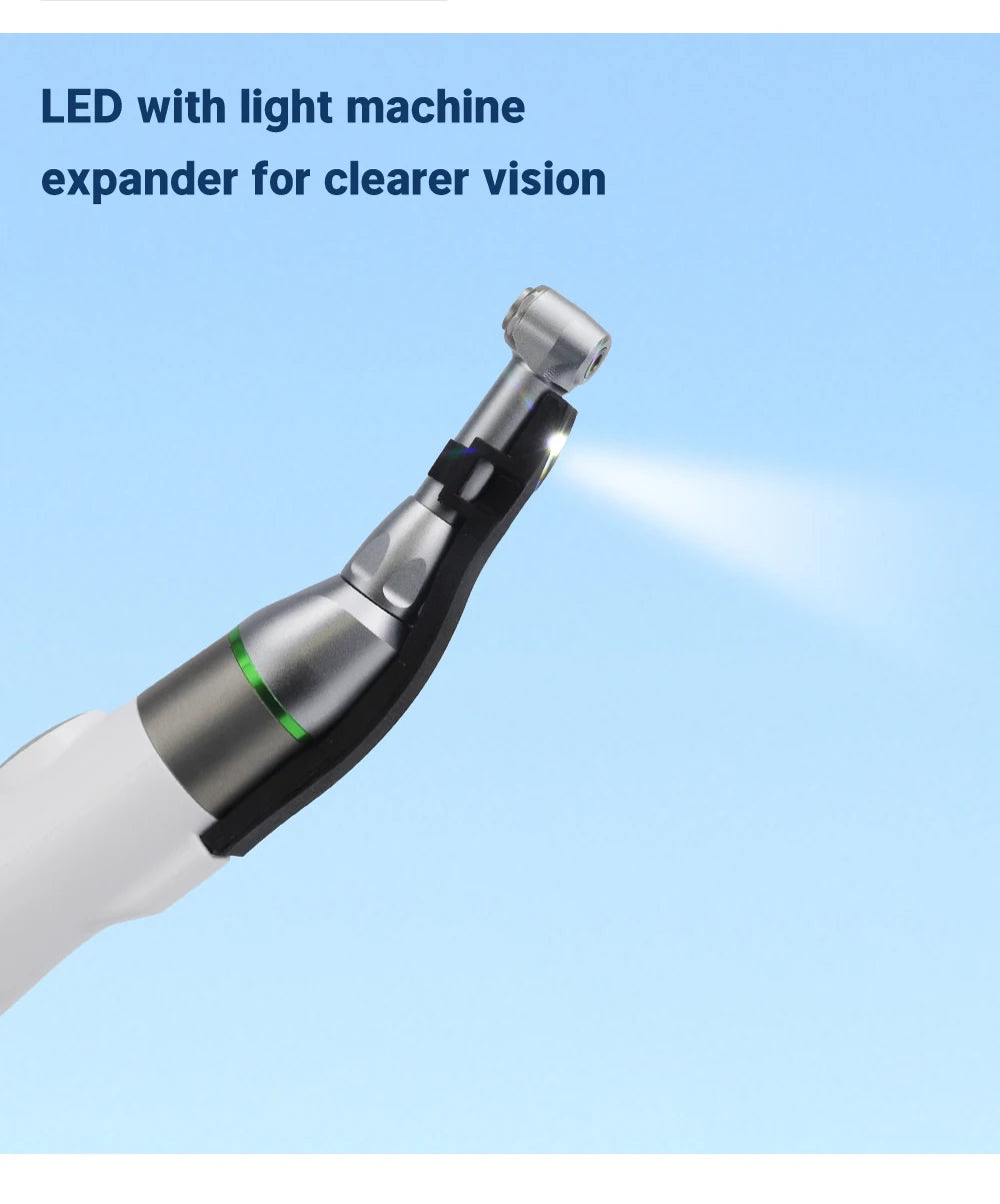 Dental Wireless Endo Motor Smart 9 Programs with LED Lamp and 16:1 Reduction Contra Angle Endodontic Instrument