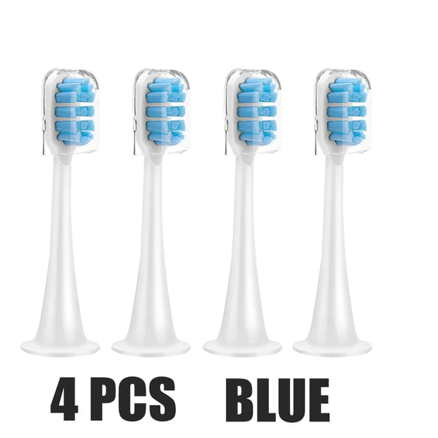 4pcs Replacement Brush Heads For Xiaomi Mijia T300 T301 T500 Sonic Electric Toothbrush Head DuPont Soft Bristle Nozzles