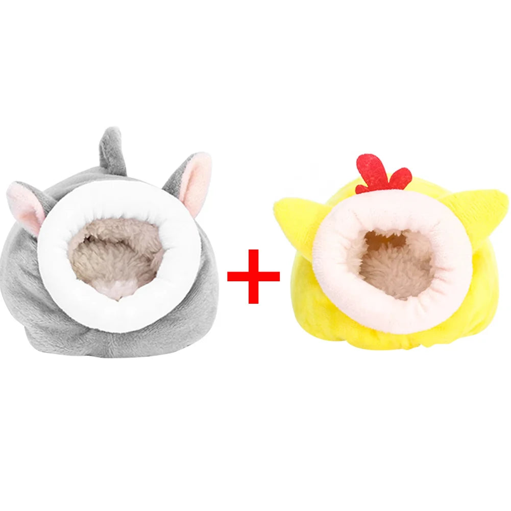 Hamster House Guinea Pig Hamster Cotton House Pet Bed House Small Animal Nest Winter Warm For Rodent/Guinea Pig/Rat/Hedgehog