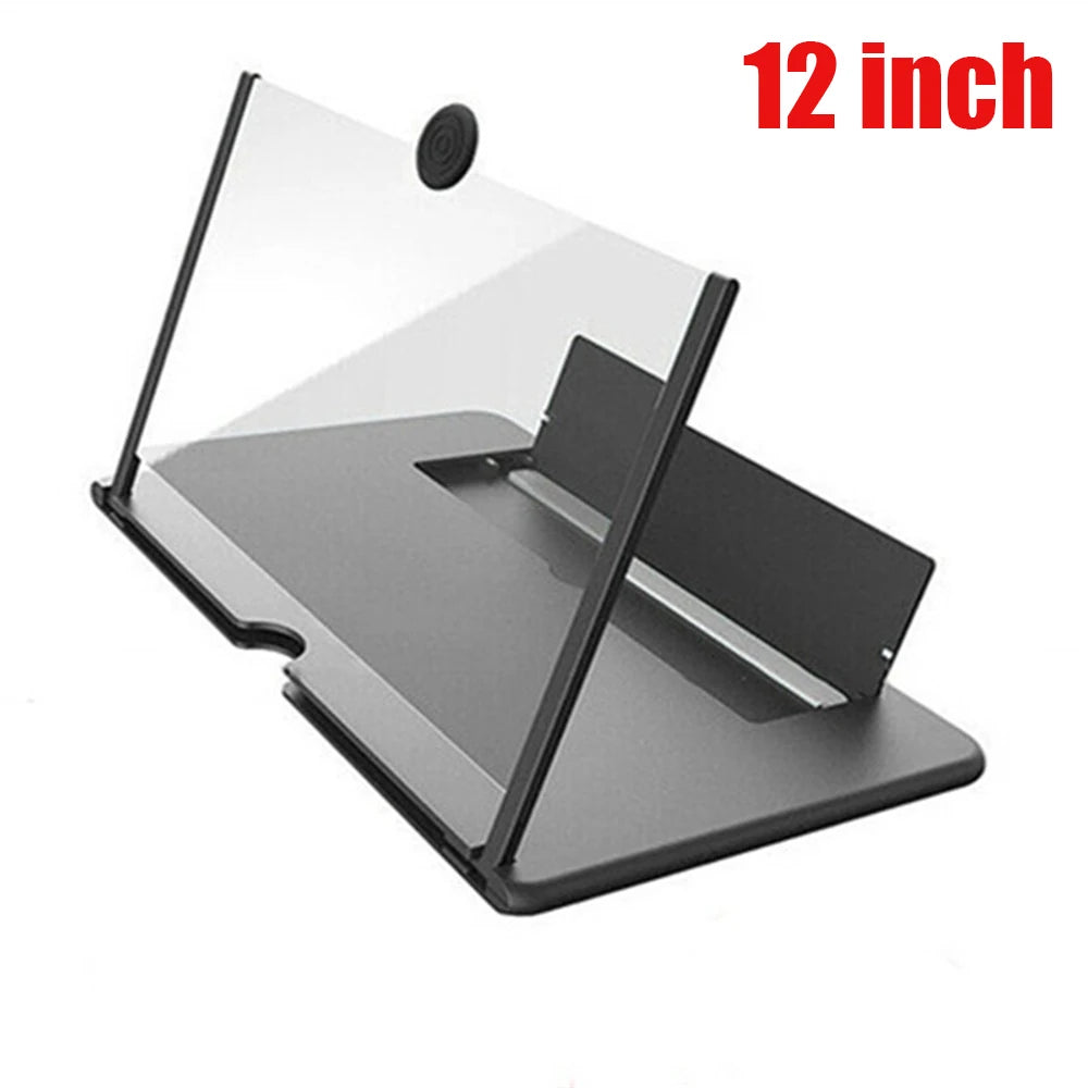 Portable 12 Inch Phone Large Screen Amplifier 3D Magnifying Glass Holder HD Mobile Phone Screen Video Magnifier Screen Bracket