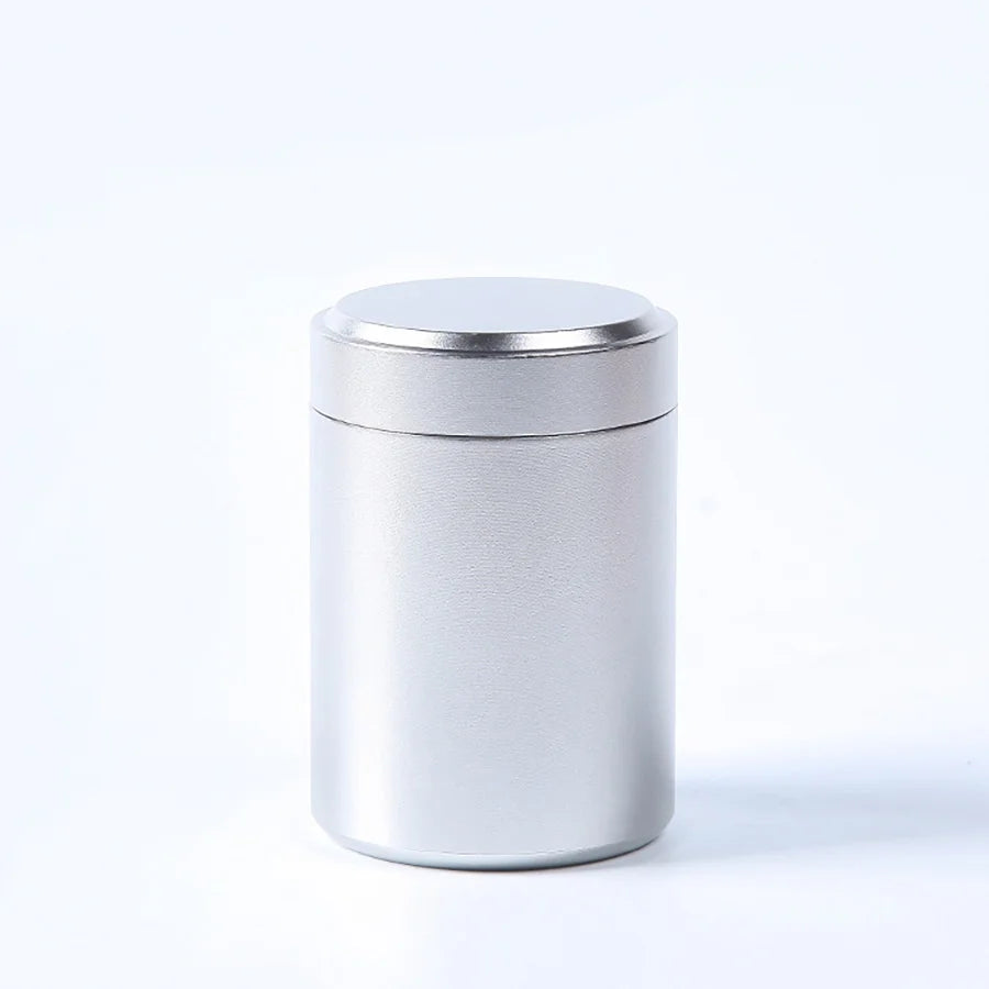 Small Tea Tin Canister Tea Tin Can Metal Container with Lid Sealed Container Food Storage Jars Loose Leaf Tea Storage Container