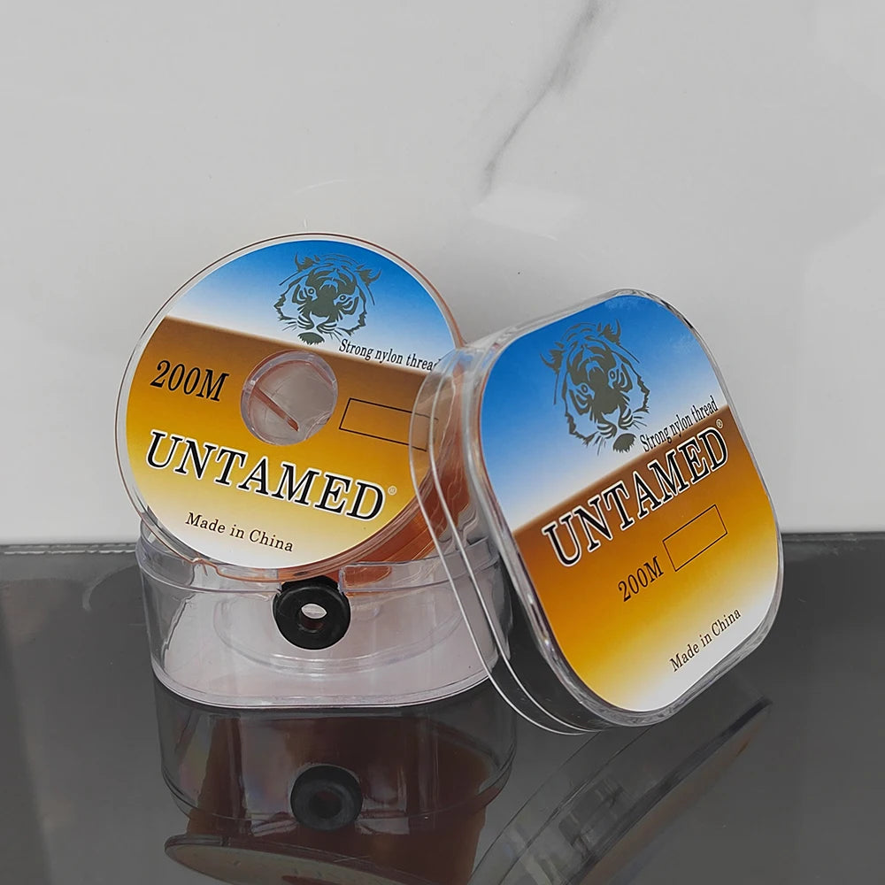 UNTAMED brand fishing line 200m, wear-resistant and strong tensile nylon line suitable for various water bodies