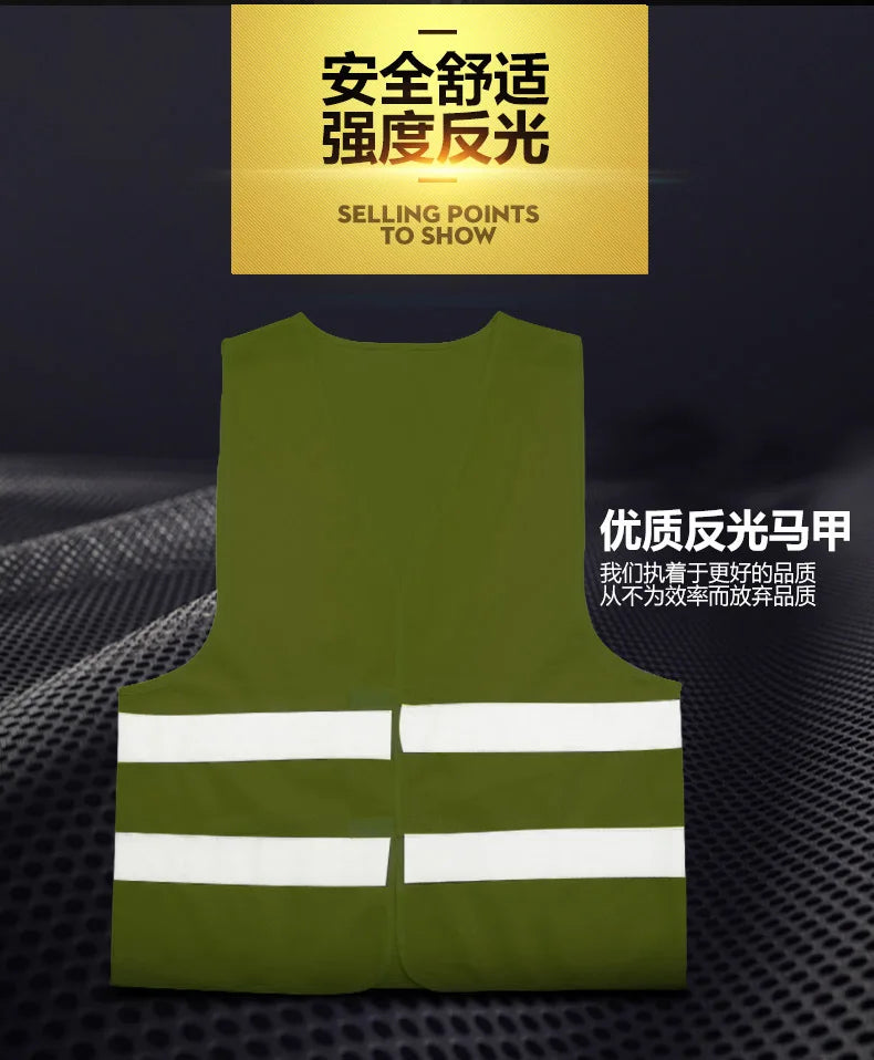 1Pc Reflective Strip Vest Car Emergency Fluorescent High Visibility Safety Vest Motorcycle Jackets Reflective Clothing Hi-Vis