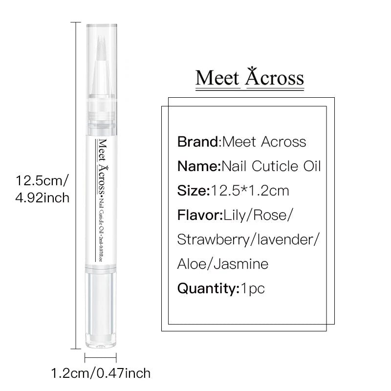 Nail Nutrition Oil & Cuticle Oil Pen Nail Care Fruit Flavor Cuticle Revitalizer Treatment Manicure Soften Skin Protection